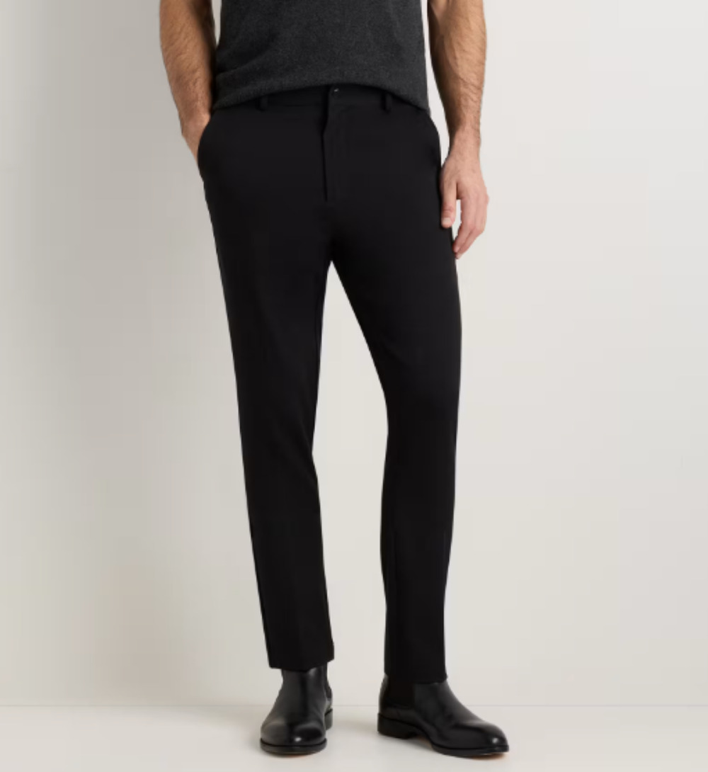 Quince Ultra-Stretch 24/7 Smart Chino Pants Mens 35X32 Black Performance Office